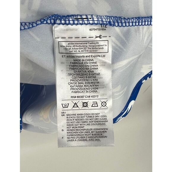 ADIDAS Farm Rio Blue Butterfly Print Athletic Mini Dress Size Small Pickleball - Picture 3 of 4